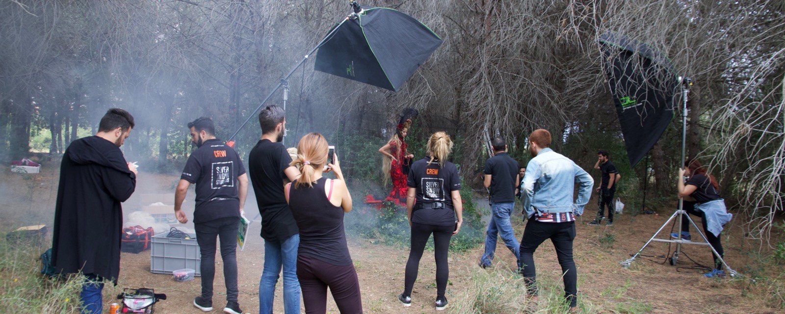 Silver Snow Studios photo production crew on location in Spain