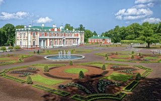Baroque-style palace with manicured gardens in Kadriorg Park, Tallinn