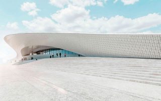 MAAT Museum with sleek, curved façade and minimalist plaza – Lisbon's iconic modern landmark