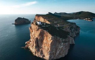 Cliffside view over the Amalfi Coast with dramatic sea backdrop in southern Italy