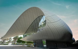 Futuristic architecture with sweeping curves – Valencia City of Arts and Sciences